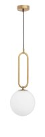 H&auml;ngelampe in Gold Wei&szlig; &Oslash; 20 cm E27...