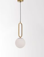 Hängelampe in Gold Weiß Ø 20 cm E27...
