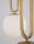 Hängelampe in Gold Weiß Ø 20 cm E27 Glas Metall rund Kugel