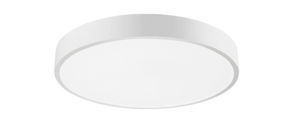 LED Deckenlampe flach Ø 40 cm Weiß warmweiß JEDDA Aluminium