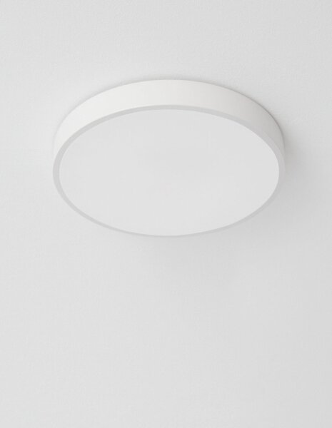LED Deckenlampe flach Ø 40 cm Weiß warmweiß JEDDA Aluminium