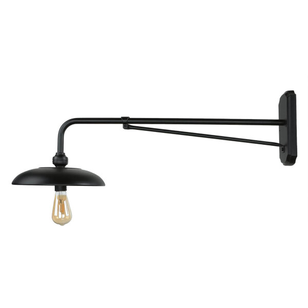 Applique vintage intérieure grande P:73cm noir aluminium