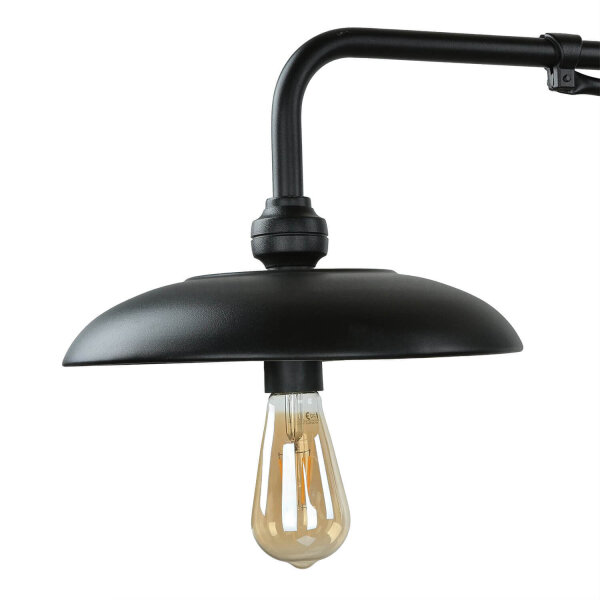 Applique vintage intérieure grande P:73cm noir aluminium
