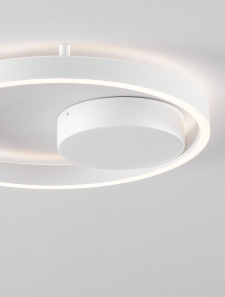 Runde LED Deckenleuchte Weiß Ø 40 cm dimmbar Up Down Modern