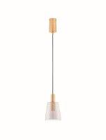 LED Hängelampe Retro in Gold Grau 14,5 cm breit...