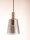 LED Hängelampe Retro in Gold Grau 14,5 cm breit Rauchglas