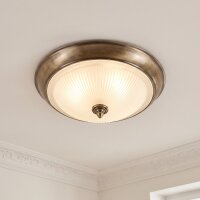 Plafonnier ELENI en laiton rond couloir salon