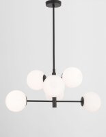 Hängeleuchte Schwarz Weiß 70 cm breit E14...
