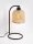 Tischlampe Boho E27 41 cm Schwarz Natur Bambus Metall