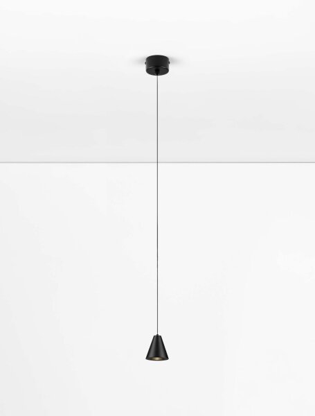 LED Pendelleuchte schmal 6 cm breit Schwarz höhenverstellbar