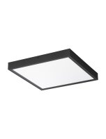 LED Deckenlampe flach 40 cm breit Schwarz warmweiß...