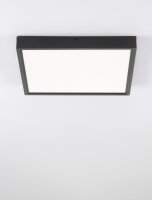 LED Deckenlampe flach 40 cm breit Schwarz warmweiß...