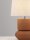 Tischlampe Keramik Stoffschirm E27 48 cm Terrakotta Weiß