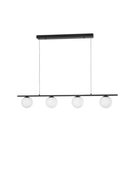 LED Pendelleuchte 72 cm lang Schwarz Weiß höhenverstellbar