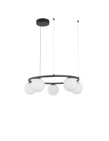 LED Hängelampe Schwarz Weiß Ø 50 cm...