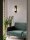 Wandlampe schmal E27 63 cm hoch Schwarz Weiß Vintage