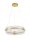 LED Pendelleuchte in Gold Ø 60 cm dimmbar Glas Ring warmweiß