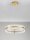 LED Pendelleuchte in Gold Ø 60 cm dimmbar Glas Ring warmweiß