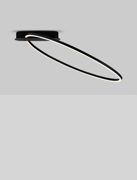 LED Deckenlampe rund 64 x 60 cm Schwarz dimmbar warmweiß