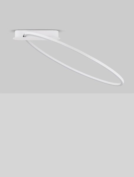 LED Deckenleuchte Weiß 64 x 60 cm dimmbar rund warmweiß