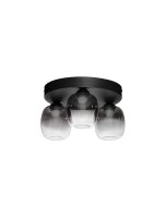LED Deckenlampe &Oslash; 30 cm Schwarz Grau dimmbar...