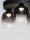 LED Deckenlampe Ø 30 cm Schwarz Grau dimmbar Rauchglas