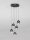 LED Pendelleuchte Rauchglas Schwarz Grau 43 cm breit dimmbar