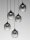 LED Pendelleuchte Rauchglas Schwarz Grau 43 cm breit dimmbar