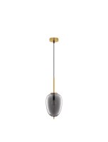 Pendelleuchte E27 15,8 cm breit in Gold Grau Retro KENNA
