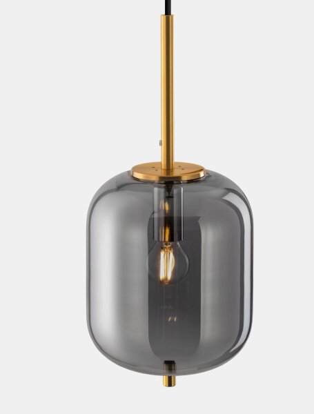 Hängelampe Retro in Gold Grau 16,5 cm breit E27 KENNA
