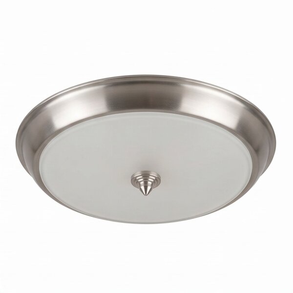 Lampe de salon verre rond Ø30cm en nickel ELENI