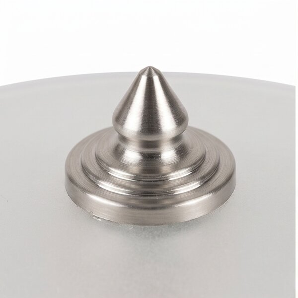 Lampe de salon verre rond Ø30cm en nickel ELENI