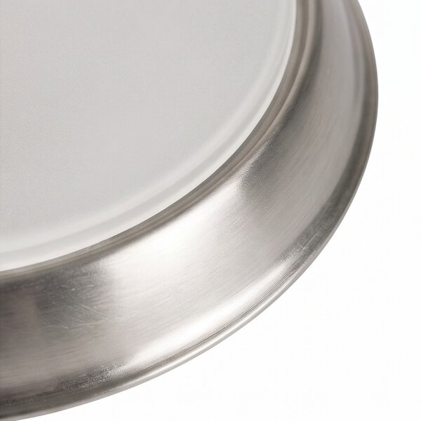 Lampe de salon verre rond Ø30cm en nickel ELENI