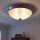 Lampe de salon verre rond Ø30cm en nickel ELENI