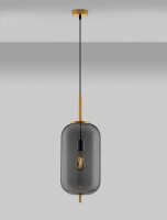 Hängelampe E27 22 cm breit in Gold Grau...