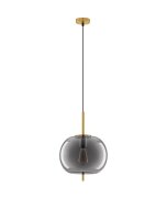 H&auml;ngeleuchte in Gold Grau &Oslash; 30 cm E27 Retro...