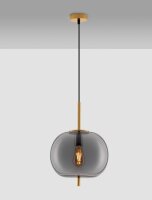 Hängeleuchte in Gold Grau Ø 30 cm E27 Retro...