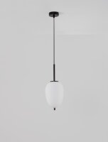 Pendelleuchte 15,8 cm breit E14 Schwarz Weiß Retro