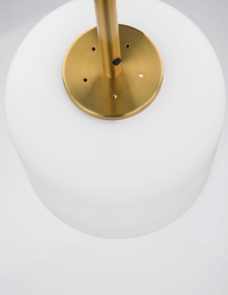 Hängelampe in Gold Weiß 16,5 cm breit E14 höhenverstellbar