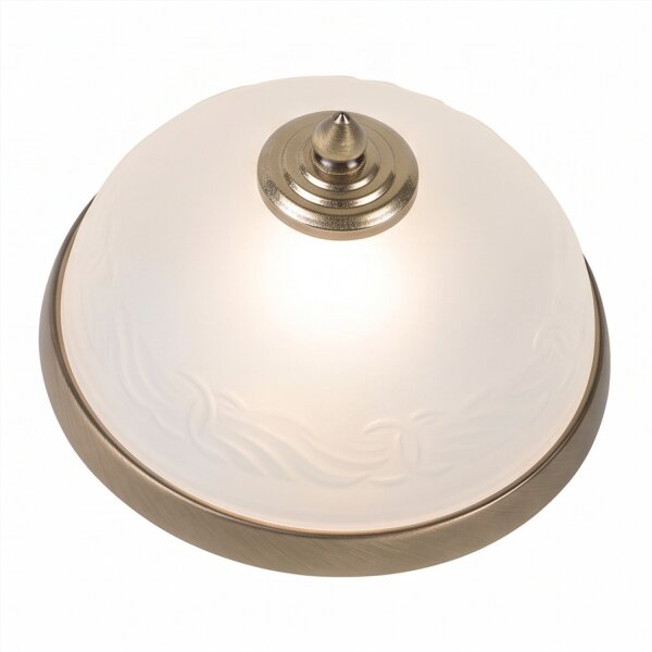 Plafonnier antique verre Art Nouveau rond salon