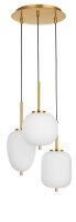 Pendelleuchte 30 cm breit E14 in Gold Wei&szlig; Retro...
