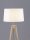 Stehlampe Dreibein E27 145 cm Natur Weiß Skandinavisch