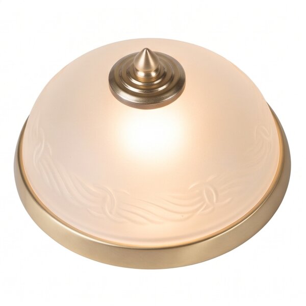 Plafonnier en verre en laiton rond salon