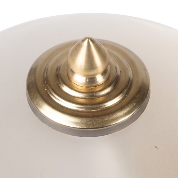 Plafonnier en verre en laiton rond salon