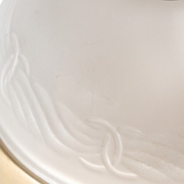 Plafonnier en verre en laiton rond salon