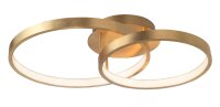LED Deckenlampe Ring 64 x 45 cm in Blattgold 2 flammig
