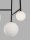 Deckenlampe rund G9 49 cm breit Schwarz Weiß Glas 3 flammig