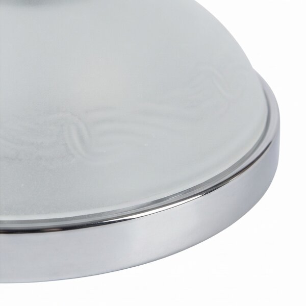 Plafonnier Blanc Verre Ø18cm rond petit salon