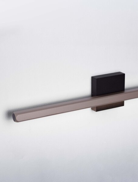 LED Wandlampe 62 cm lang Schwarz Mokka warmweiß KOSS Modern