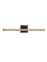 LED Wandlampe 62 cm lang Schwarz Mokka warmwei&szlig;...